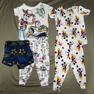 Disney Toddler Pajama Sets - Toy Story & Mickey Mouse Size 12 Months